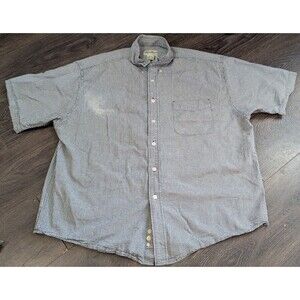 Eddie Bauer Shirt Mens Size Extra Large Linen Blend Button Up Short Sleeve(634m)